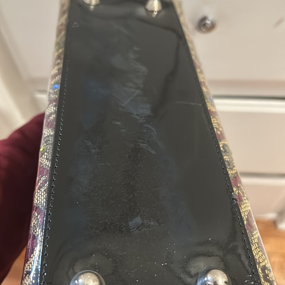 M. Andonia vintage shoulder bag. Burgundy with blue, red, yellow rhinestones. - Picture 3 of 7